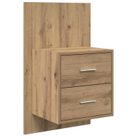 Produktbild för Väggmonterad sänggavel 2 pcs Artisan Ek 48,5 x 32,5 x 80 cm