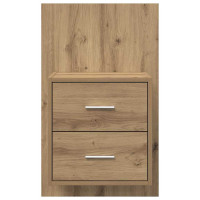 Produktbild för Väggmonterad sänggavel 2 pcs Artisan Ek 48,5 x 32,5 x 80 cm