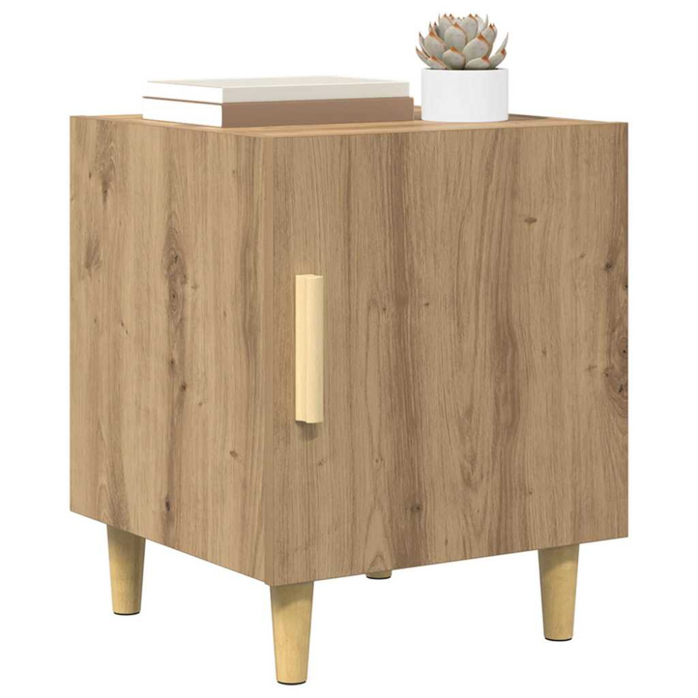Produktbild för Nattduksbord 2 pcs Artisan Ek 40 x 40 x 50 cm Konstruerat trä