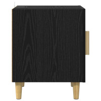 Produktbild för Nattduksbord Svart Ek 40 x 40 x 50 cm Konstruerat trä