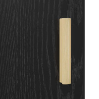 Produktbild för Nattduksbord Svart Ek 40 x 40 x 50 cm Konstruerat trä