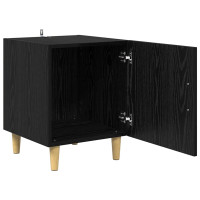 Produktbild för Nattduksbord 2 pcs Svart Ek 40 x 40 x 50 cm Konstruerat trä