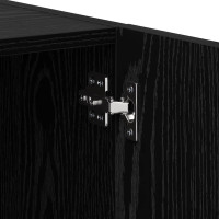 Produktbild för Nattduksbord 2 pcs Svart Ek 40 x 40 x 50 cm Konstruerat trä