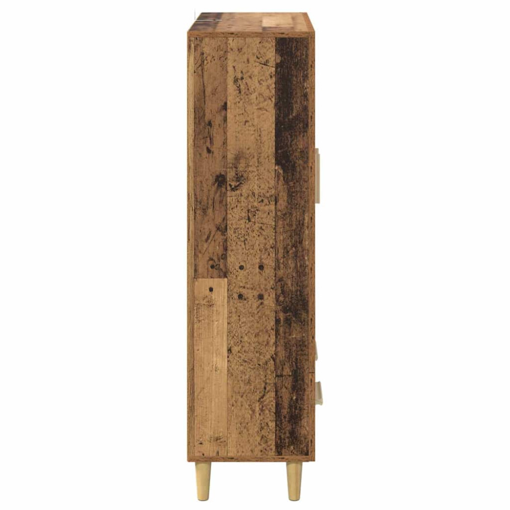 Produktbild för Skåp med låda Gammalt trä 70 x 31 x 115 cm Konstruerat trä