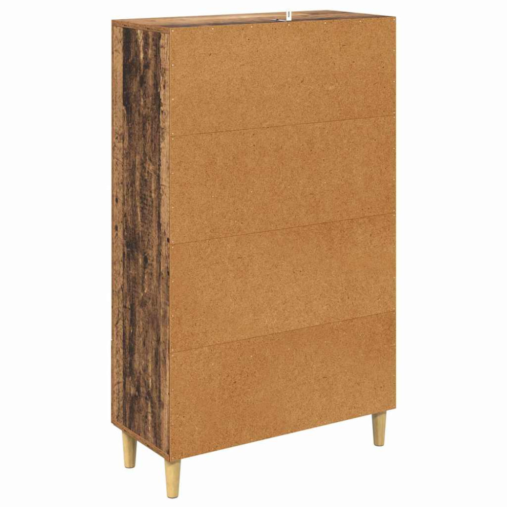 Produktbild för Skåp med låda Gammalt trä 70 x 31 x 115 cm Konstruerat trä