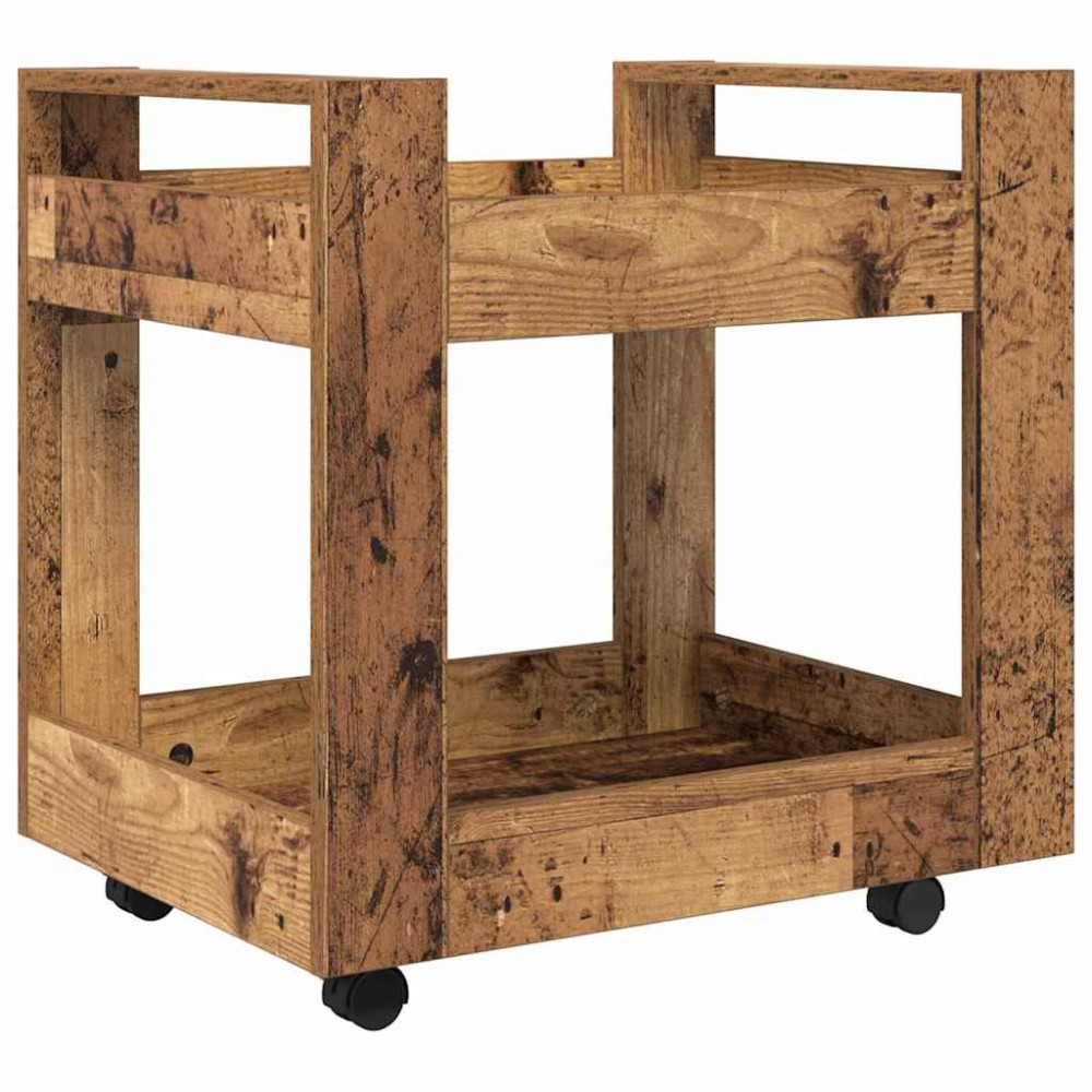 Produktbild för Bordsvagn Gammalt trä 60 x 45 x 60 cm Konstruerat trä