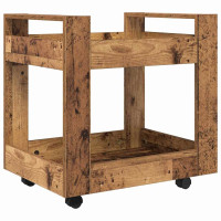 Produktbild för Bordsvagn Gammalt trä 60 x 45 x 60 cm Konstruerat trä