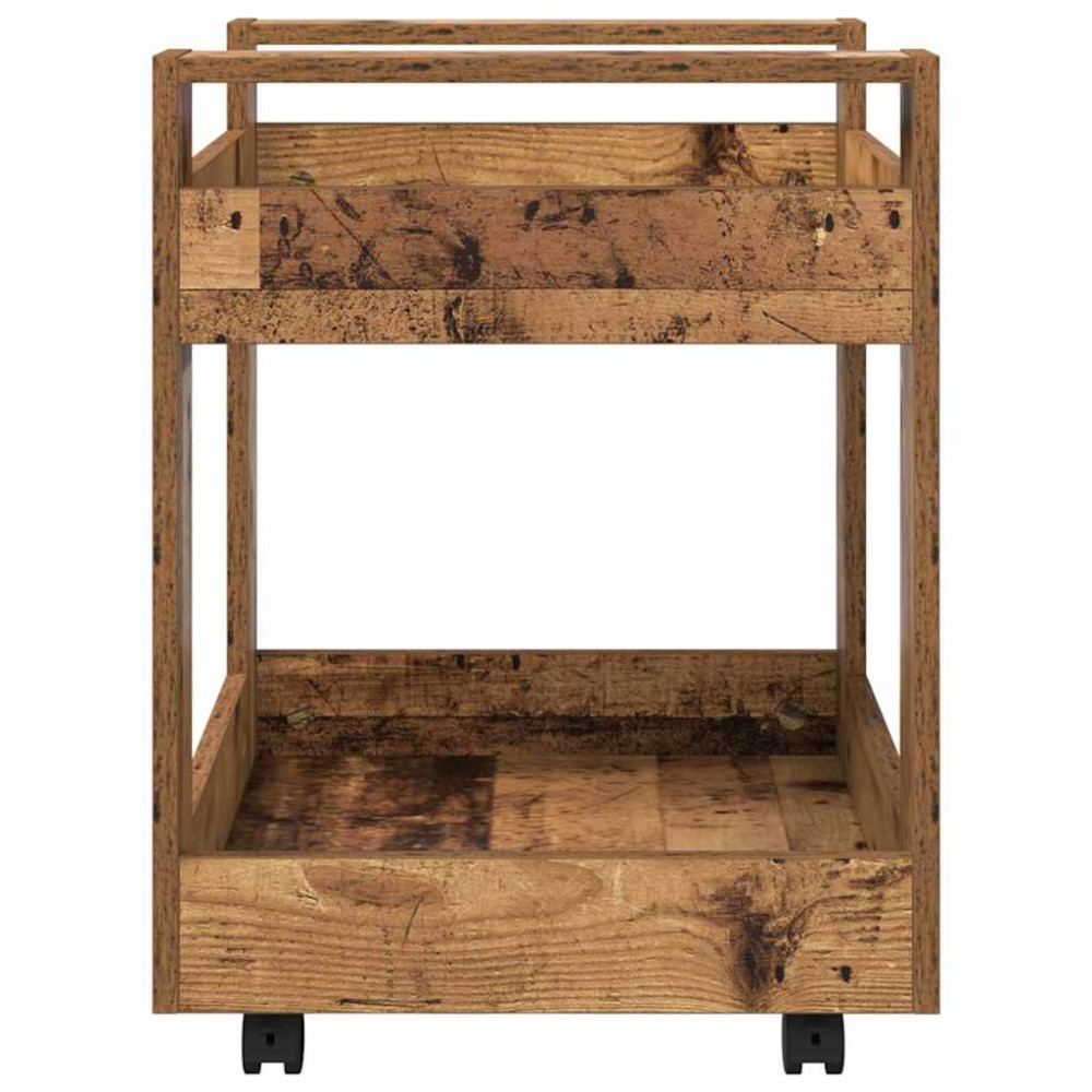 Produktbild för Bordsvagn Gammalt trä 60 x 45 x 60 cm Konstruerat trä