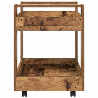 Produktbild för Bordsvagn Gammalt trä 60 x 45 x 60 cm Konstruerat trä