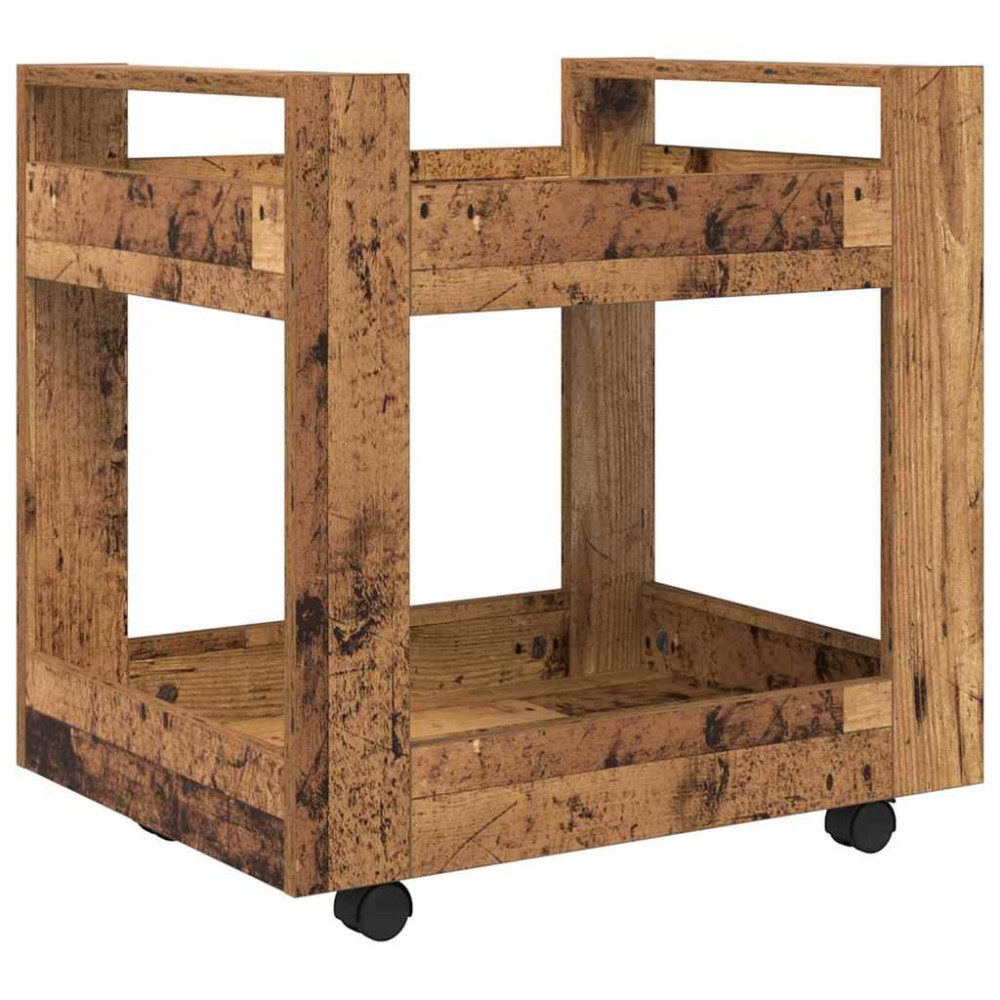 Produktbild för Bordsvagn Gammalt trä 60 x 45 x 60 cm Konstruerat trä