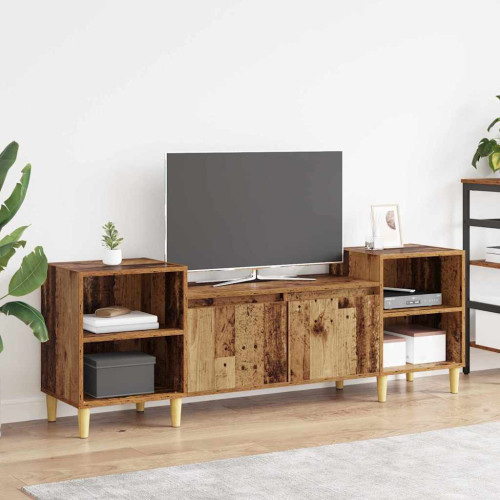 vidaXL TV-skåp Gammalt trä 160 x 35 x 55 cm Konstruerat trä