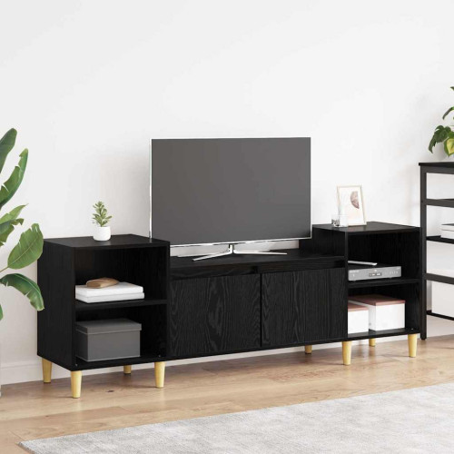 vidaXL TV-skåp Svart Ek 160 x 35 x 55 cm Konstruerat trä