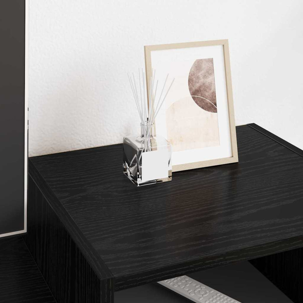 Produktbild för TV-skåp Svart Ek 160 x 35 x 55 cm Konstruerat trä