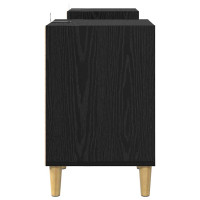 Produktbild för TV-skåp Svart Ek 160 x 35 x 55 cm Konstruerat trä