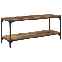 Produktbild för TV-skåp Gammalt trä 100x33x41cm Konstruerat trä och järn