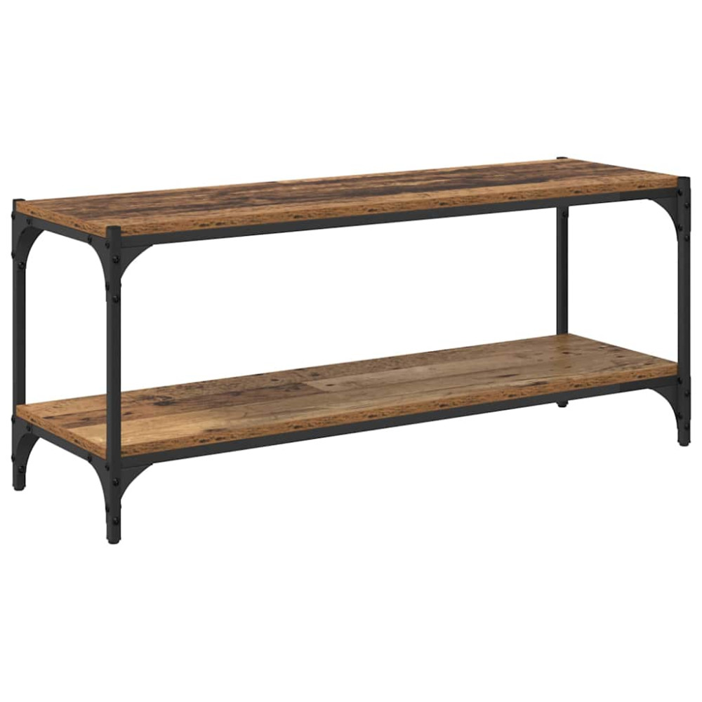 Produktbild för TV-skåp Gammalt trä 100x33x41cm Konstruerat trä och järn