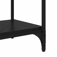 Produktbild för TV-skåp Svart Ek 100x33x41cm Konstruerat trä och järn