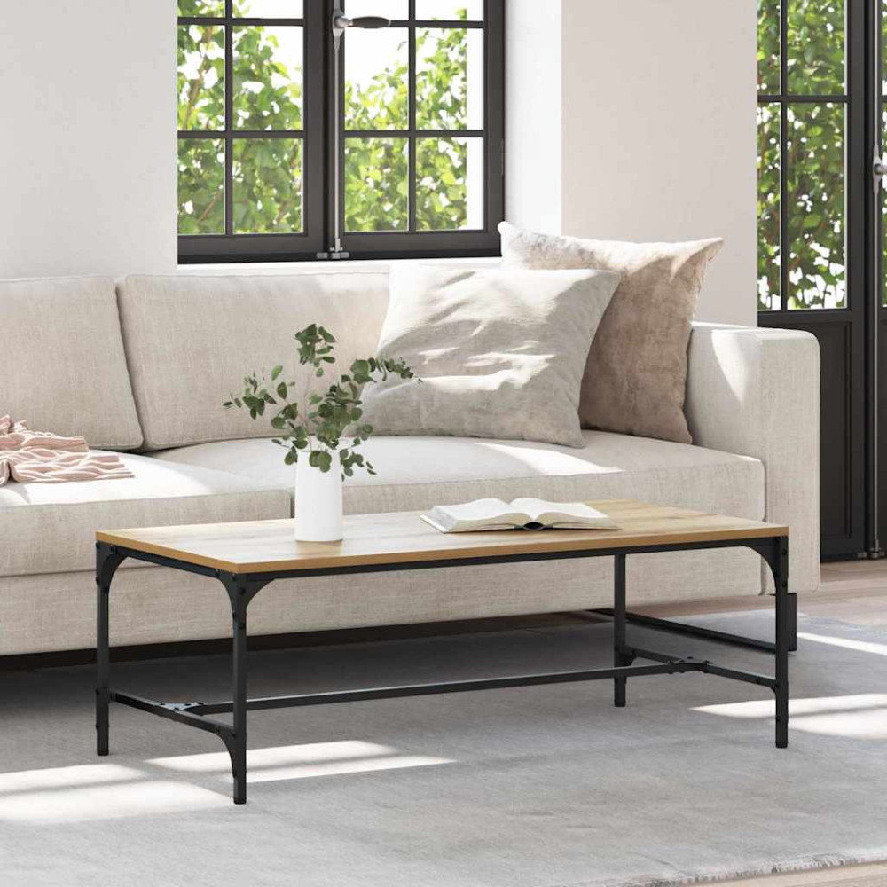 Produktbild för Kaffeebord Artisan Ek 100 x 50 x 35 cm Konstruerat trä