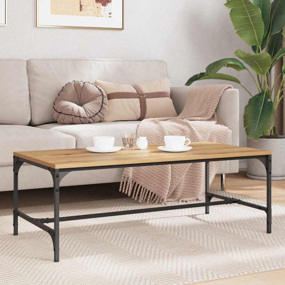 Produktbild för Kaffeebord Artisan Ek 100 x 50 x 35 cm Konstruerat trä