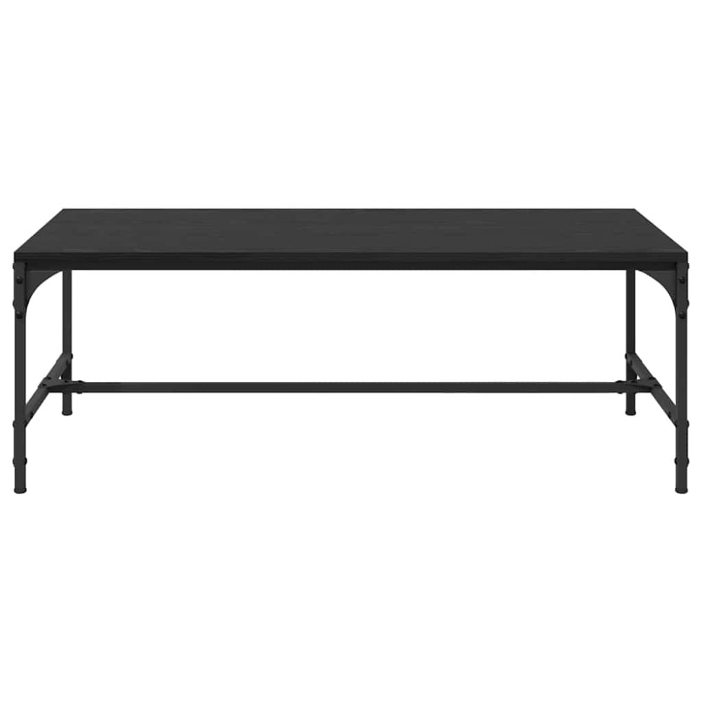 Produktbild för Kaffeebord Svart Ek 100 x 50 x 35 cm Konstruerat trä