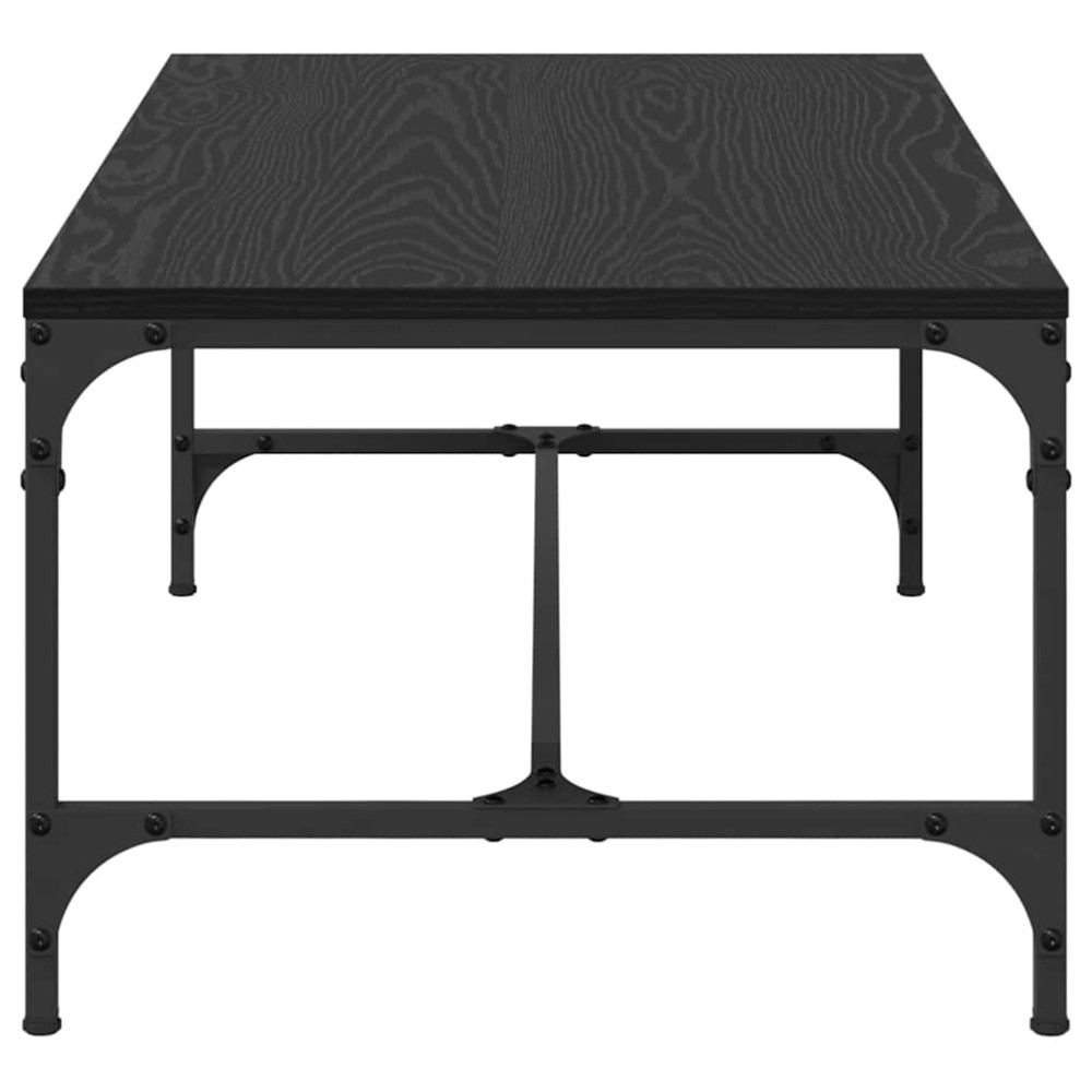 Produktbild för Kaffeebord Svart Ek 100 x 50 x 35 cm Konstruerat trä