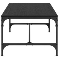 Produktbild för Kaffeebord Svart Ek 100 x 50 x 35 cm Konstruerat trä