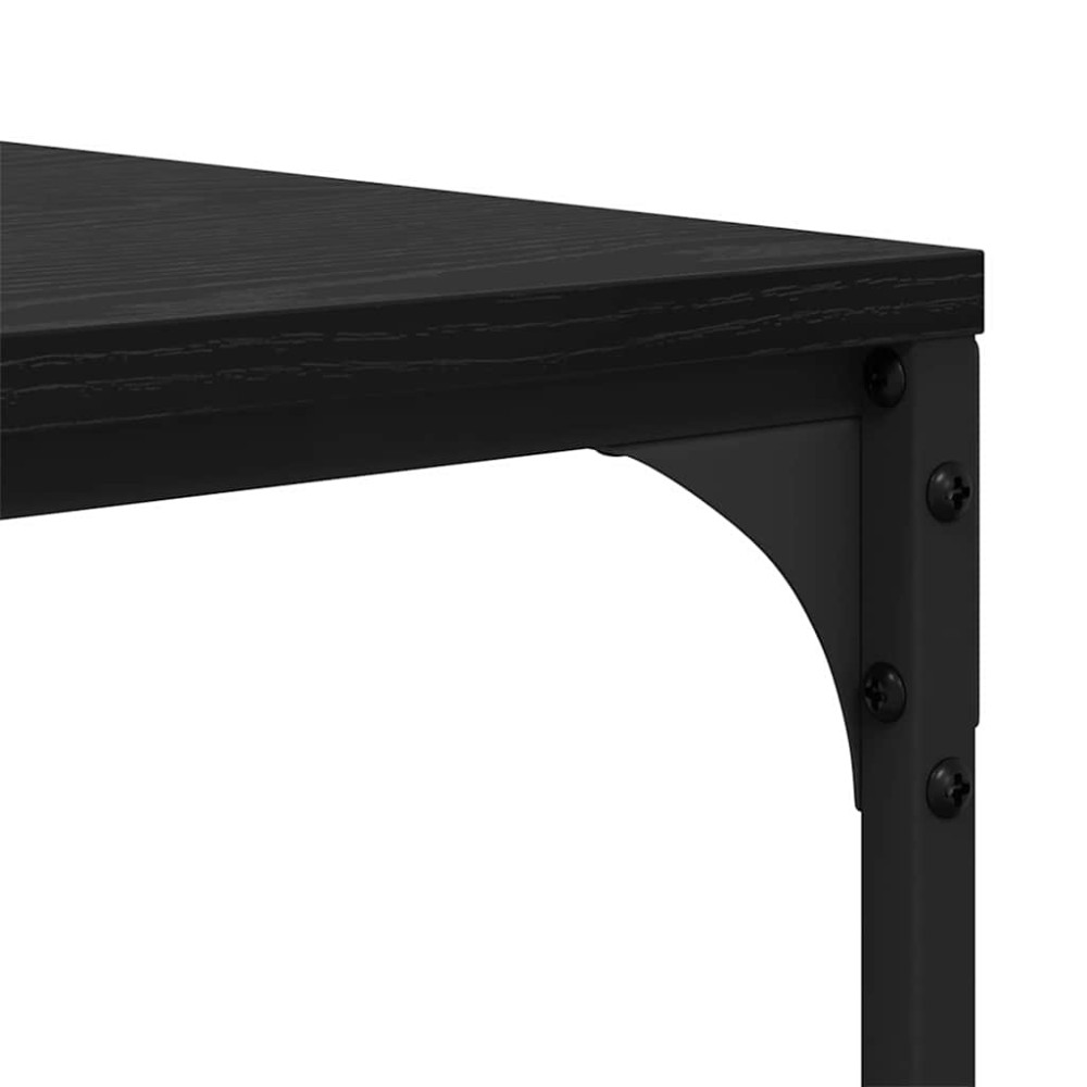 Produktbild för Kaffeebord Svart Ek 100 x 50 x 35 cm Konstruerat trä