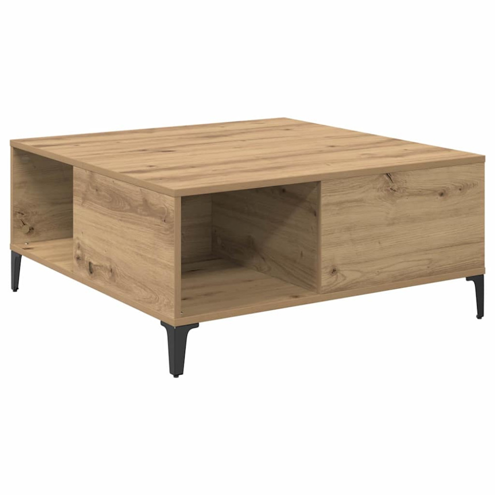Produktbild för Kaffeebord Artisan Ek 80 x 80 x 36,5 cm Konstruerat trä