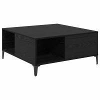 Produktbild för Kaffeebord Svart Ek 80 x 80 x 36,5 cm Konstruerat trä