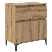 Produktbild för Sideboard Artisan Ek 60 x 35 x 70 cm Konstruerat trä och järn
