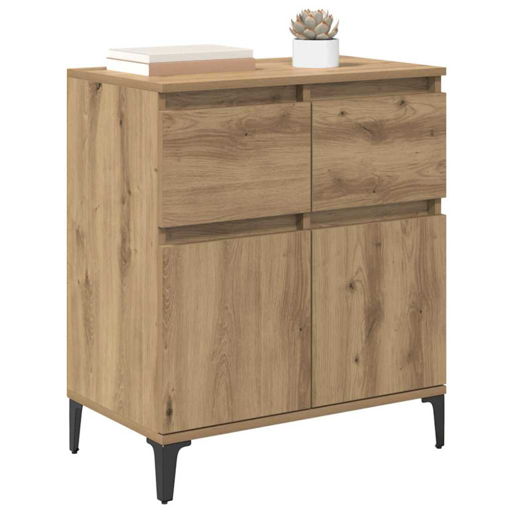 Produktbild för Sideboard Artisan Ek 60 x 35 x 70 cm Konstruerat trä och järn