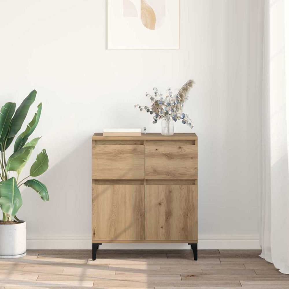 Produktbild för Sideboard Artisan Ek 60 x 35 x 70 cm Konstruerat trä och järn