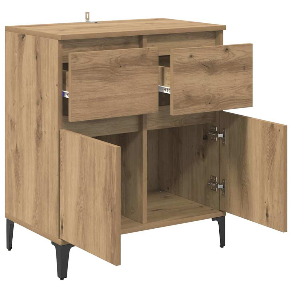 Produktbild för Sideboard Artisan Ek 60 x 35 x 70 cm Konstruerat trä och järn