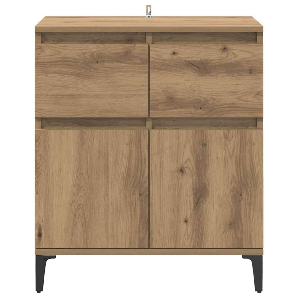 Produktbild för Sideboard Artisan Ek 60 x 35 x 70 cm Konstruerat trä och järn