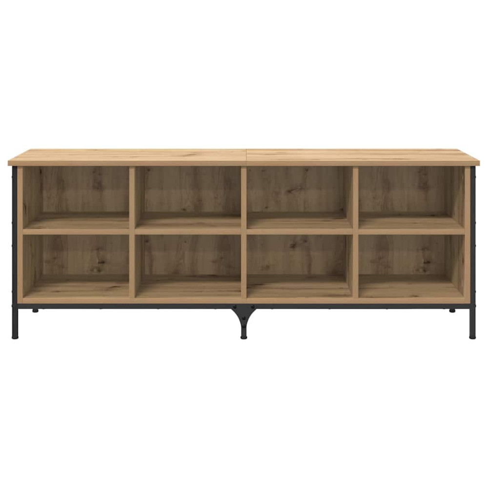 Produktbild för Skoskåp Artisan Ek 131 x 35 x 50 cm Konstruerat trä och järn