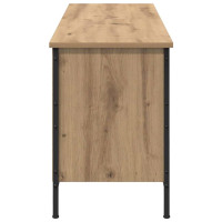 Produktbild för Skoskåp Artisan Ek 131 x 35 x 50 cm Konstruerat trä och järn