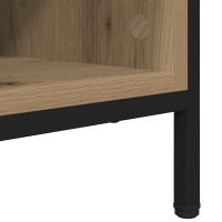 Produktbild för Skoskåp Artisan Ek 131 x 35 x 50 cm Konstruerat trä och järn
