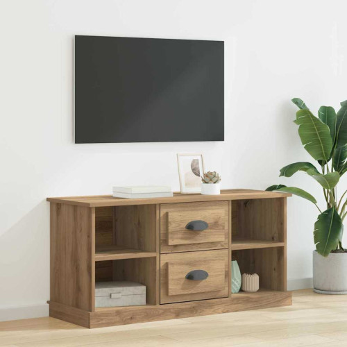 vidaXL TV-skåp 99,5 x 35,5 x 48 cm Artisan Ek Konstruerat trä