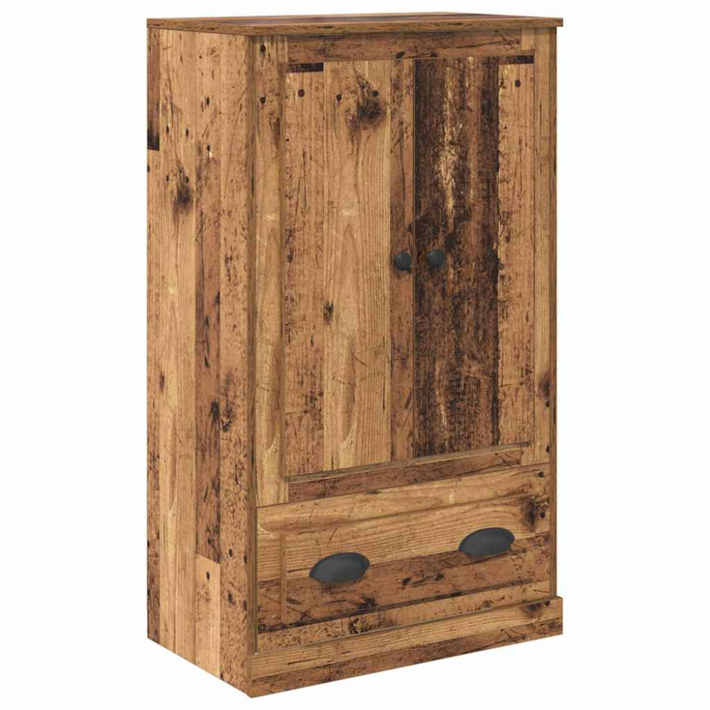 Produktbild för Skåp med låda Gammalt trä 60 x 35,5 x 103,5 cm Konstruerat trä