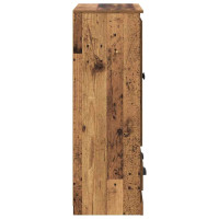 Produktbild för Skåp med låda Gammalt trä 60 x 35,5 x 103,5 cm Konstruerat trä