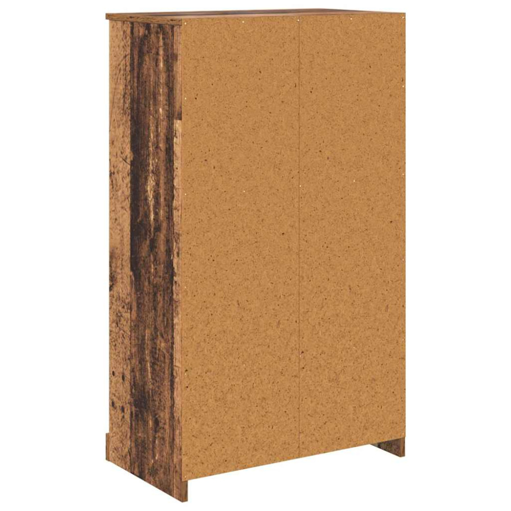 Produktbild för Skåp med låda Gammalt trä 60 x 35,5 x 103,5 cm Konstruerat trä