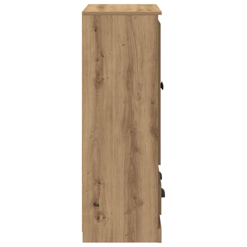 Produktbild för Skåp med låda Artisan Ek 60 x 35,5 x 103,5 cm Konstruerat trä