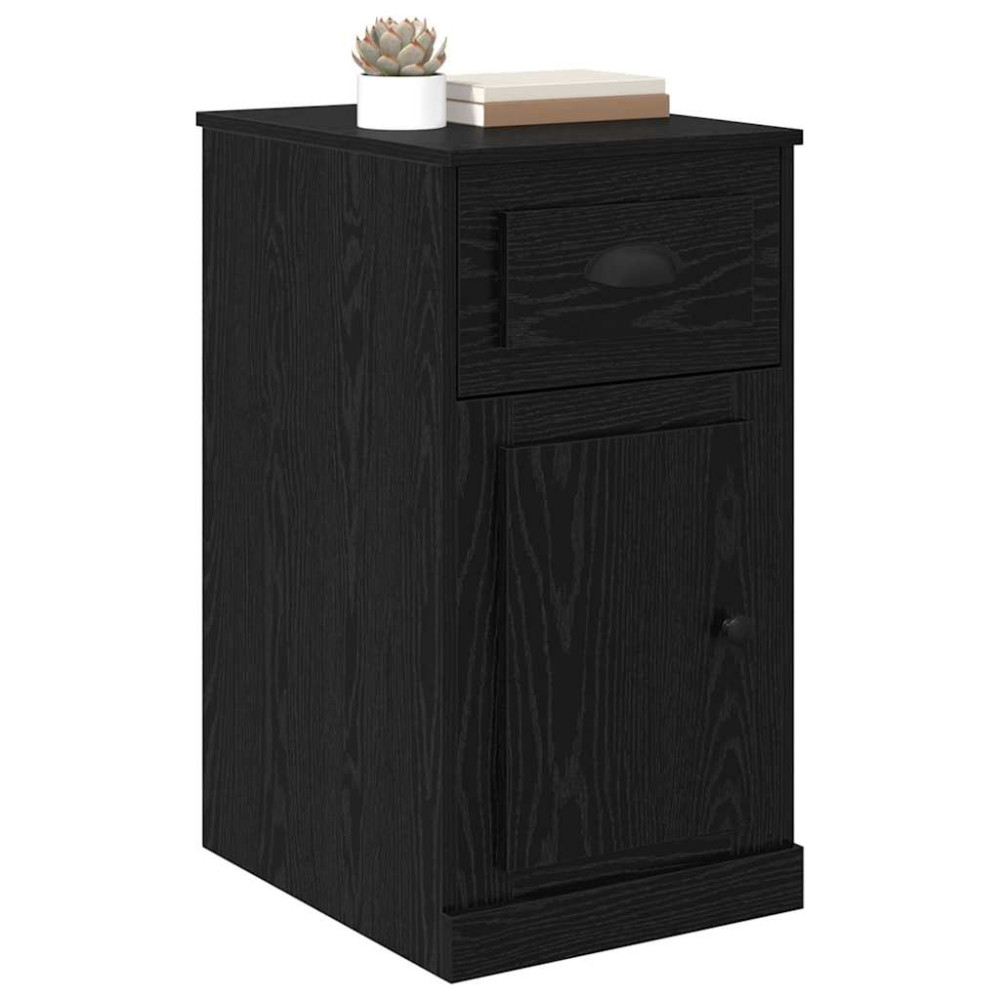 Produktbild för Sidokabinett Svart Ek 40 x 50 x 75 cm Konstruerat trä
