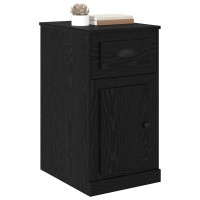 Produktbild för Sidokabinett Svart Ek 40 x 50 x 75 cm Konstruerat trä