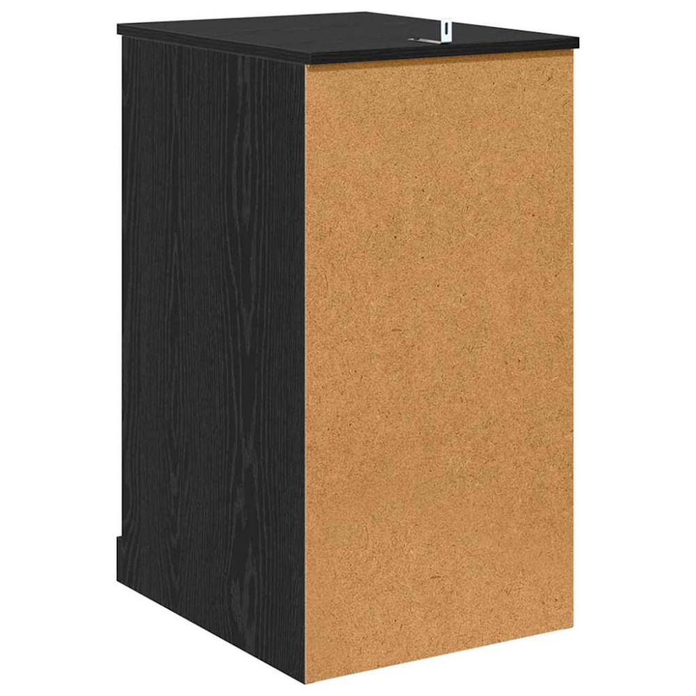 Produktbild för Sidokabinett Svart Ek 40 x 50 x 75 cm Konstruerat trä