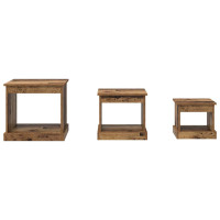 Produktbild för Kaffeebord 3 pcs Gammalt trä Konstruerat trä