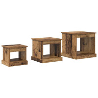 Produktbild för Kaffeebord 3 pcs Gammalt trä Konstruerat trä