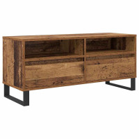 Produktbild för TV-skåp med låda Gammalt trä 100 x 34,5 x 44,5 cm