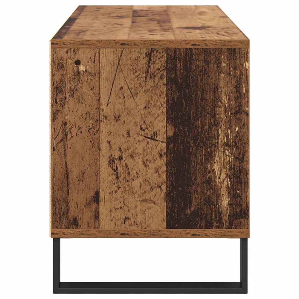 Produktbild för TV-skåp med låda Gammalt trä 100 x 34,5 x 44,5 cm