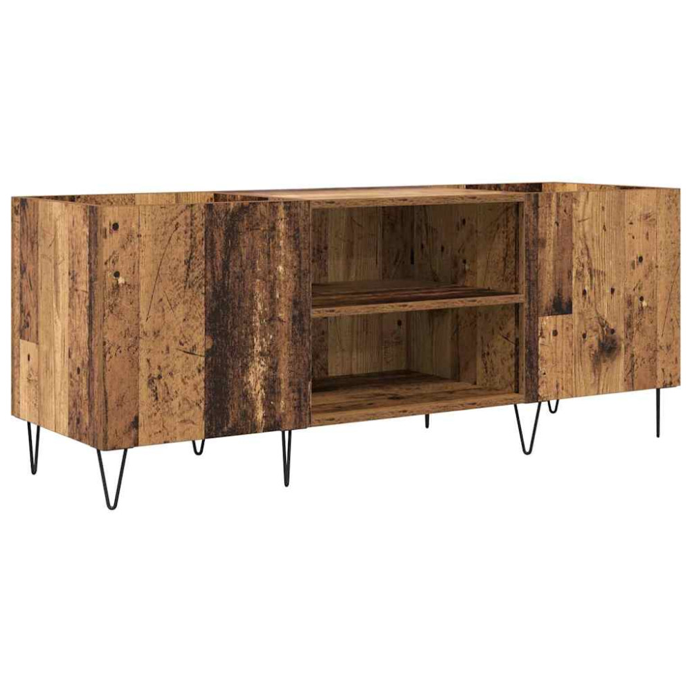 Produktbild för Skivskåp Gammalt trä 121 x 38 x 48 cm Konstruerat trä och järn